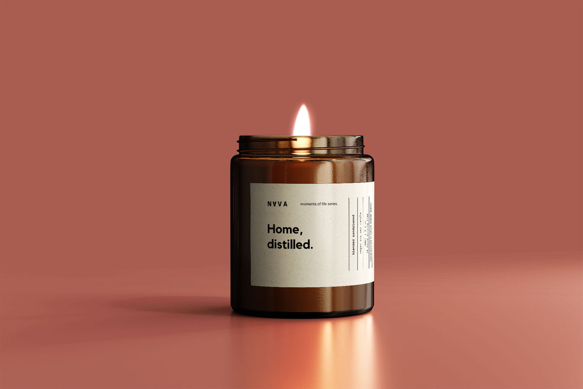 Home Distilled sandalwood soy candle by NAVA