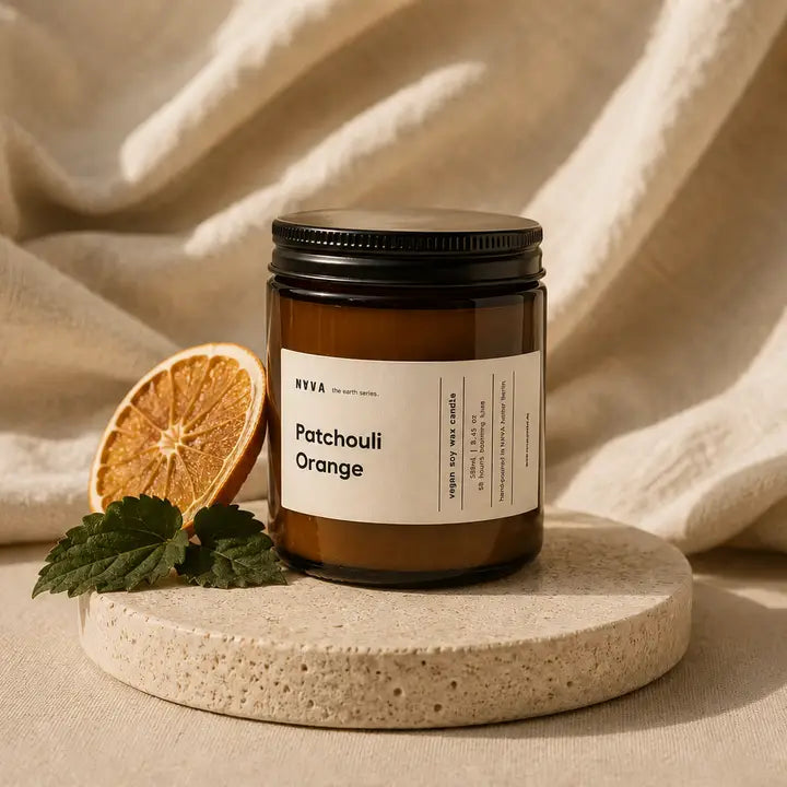 Orange + Patchouli, Natural Soy Candle