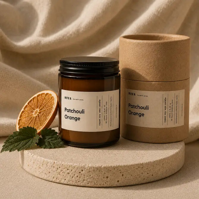 Orange + Patchouli, Natural Soy Candle